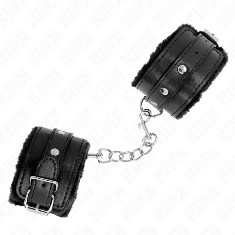 KINK - MUÑEQUERAS FORRADAS PREMIUM NEGRO CON CORREA NEGRO AJUSTABLE 17-29 CM X 6 CM KINK WRIST RESTRAINT