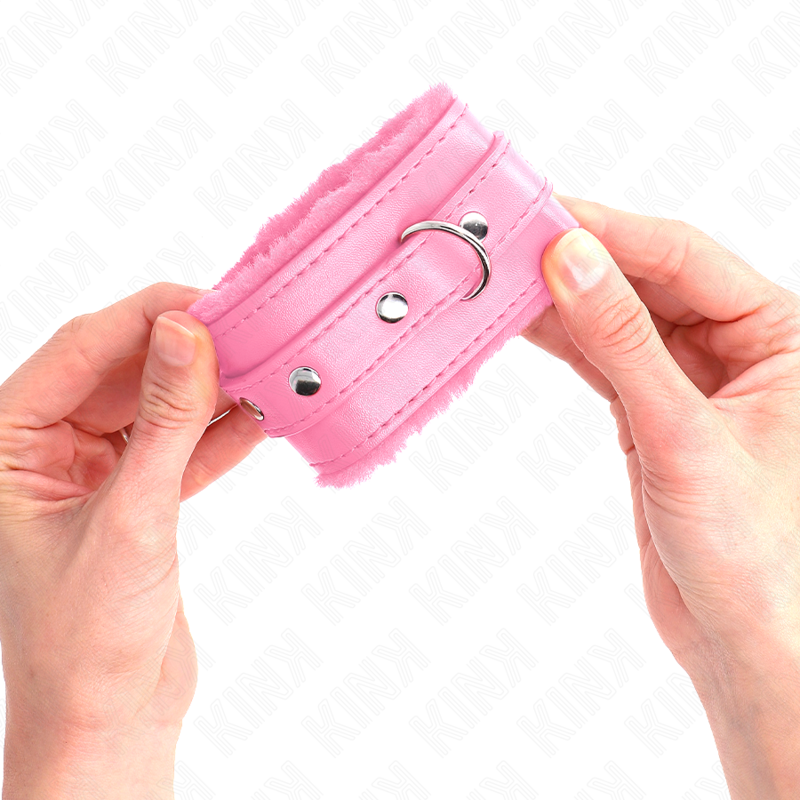 KINK - MUÑEQUERAS FORRADAS PREMIUM ROSA CON CORREA ROSA AJUSTABLE 17-29 CM X 6 CM KINK WRIST RESTRAINT