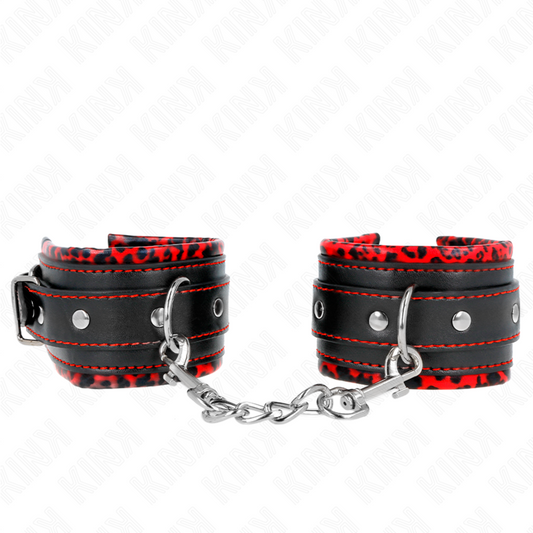 KINK - MUÑEQUERAS FORRADAS ROJO / NEGRO AJUSTABLE 17-29 CM X 6 CM KINK WRIST RESTRAINT