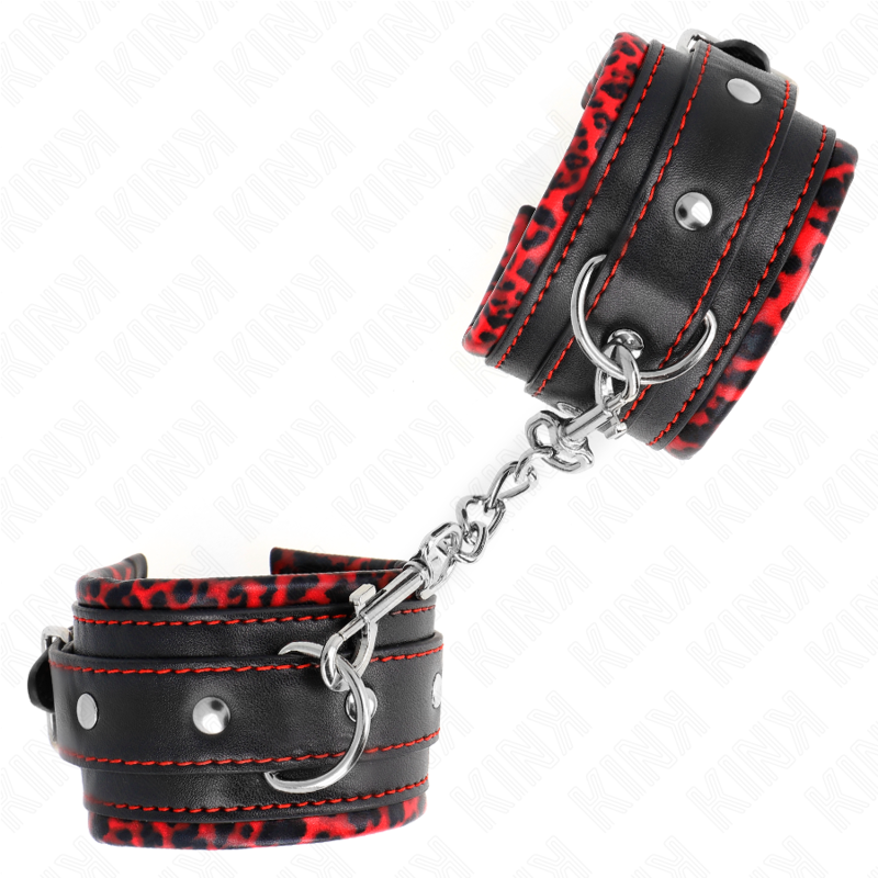 KINK - MUÑEQUERAS FORRADAS ROJO / NEGRO AJUSTABLE 17-29 CM X 6 CM KINK WRIST RESTRAINT