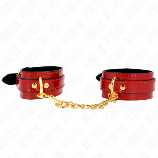 KINK - MUÑEQUERAS JOANNA ANGEL ROJO AJUSTABLE CON CADENA DORADO 16.5-26 CM X 4 CM KINK WRIST RESTRAINT