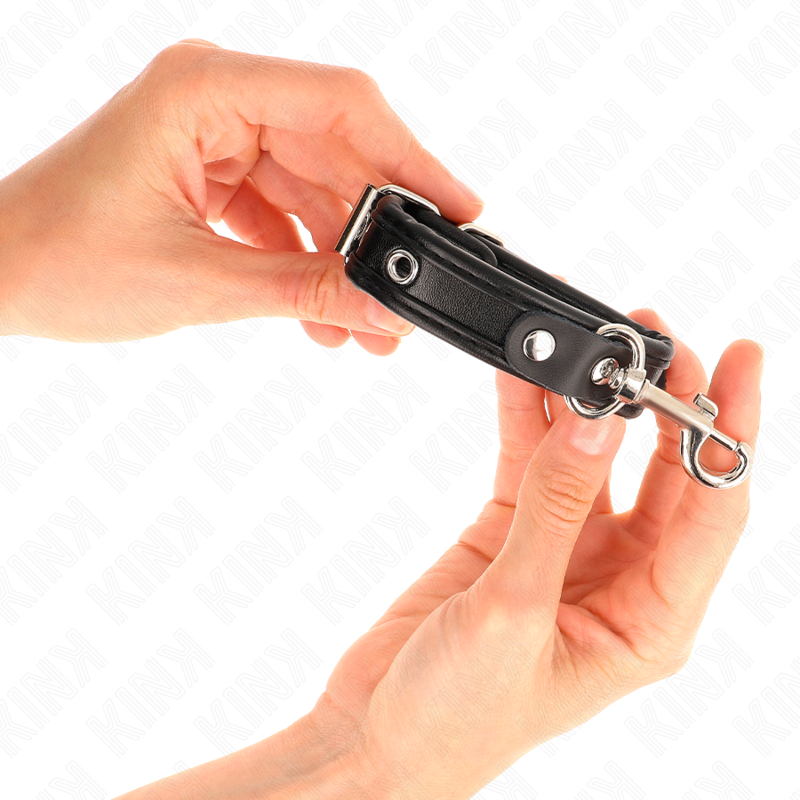 KINK - MUÑEQUERAS MINI NEGRO CON TACHUELAS AJUSTABLE 16-22 CM X 2 CM KINK WRIST RESTRAINT