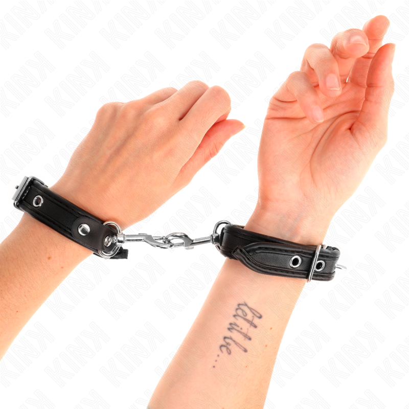 KINK - MUÑEQUERAS MINI NEGRO CON TACHUELAS AJUSTABLE 16-22 CM X 2 CM KINK WRIST RESTRAINT