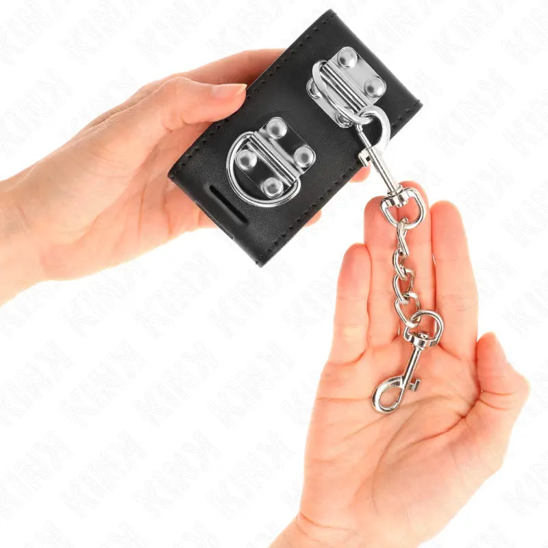 KINK - MUÑEQUERAS MULTIPOSICIÓN CON CIERRE CANDADO NEGRO AJUSTABLE 16-23 CM X 5.5 CM KINK WRIST RESTRAINT