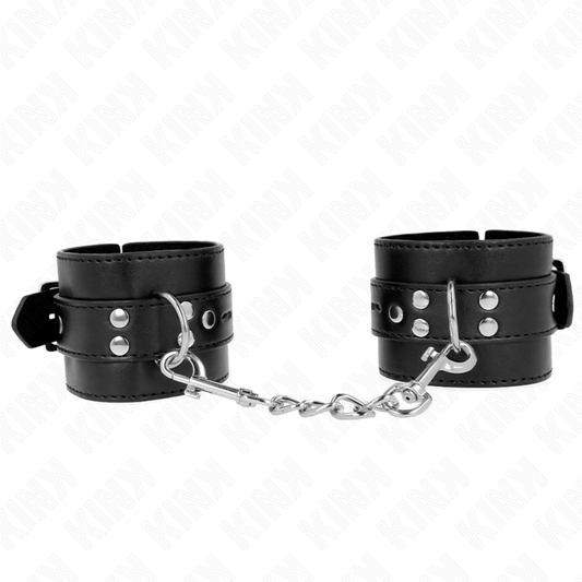 KINK - MUÑEQUERAS NEGRO CON CORREA NEGRO AJUSTABLE 17-28 CM X 6 CM KINK WRIST RESTRAINT