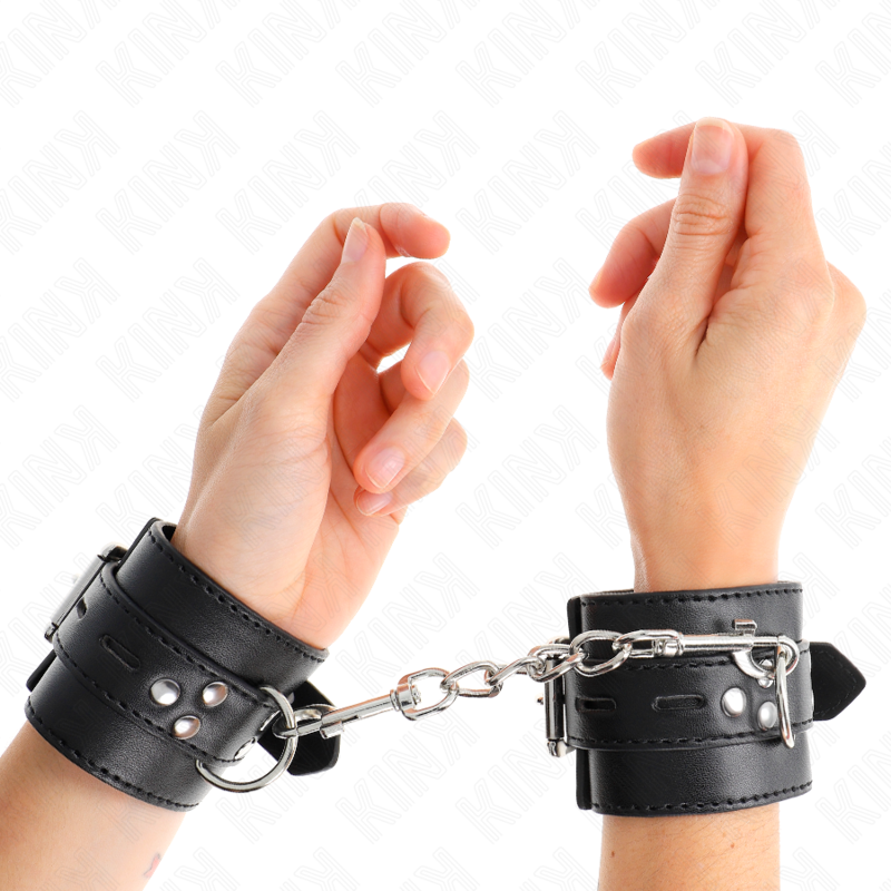 KINK - MUÑEQUERAS NEGRO CON CORREA NEGRO AJUSTABLE 17-28 CM X 6 CM KINK WRIST RESTRAINT