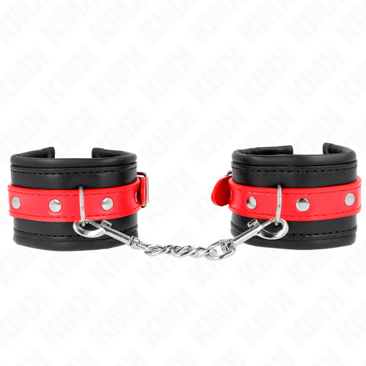KINK - MUÑEQUERAS NEGRO CON CORREA ROJO AJUSTABLE 17-28 CM X 6 CM KINK WRIST RESTRAINT