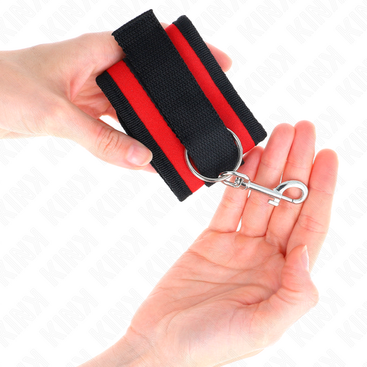 KINK - MUÑEQUERAS NYLON ROJO-NEGRO MODELO 2 AJUSTABLE 18-35 CM X 6 CM KINK WRIST RESTRAINT