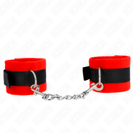 KINK - MUÑEQUERAS PARA PRINCIPIANTES NEGRO-ROJO 30 X 7 CM KINK WRIST RESTRAINT