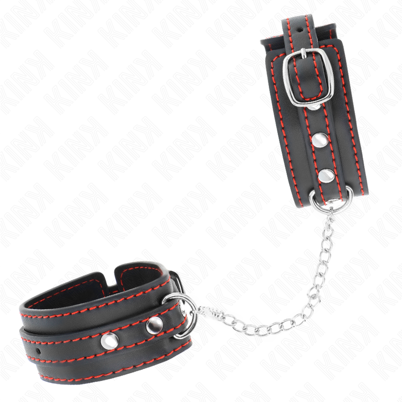 KINK - MUÑEQUERAS PEQUEÑA NEGRO CON DETALLES EN ROJO AJUSTABLE 14-24 CM X 3.5 CM KINK WRIST RESTRAINT