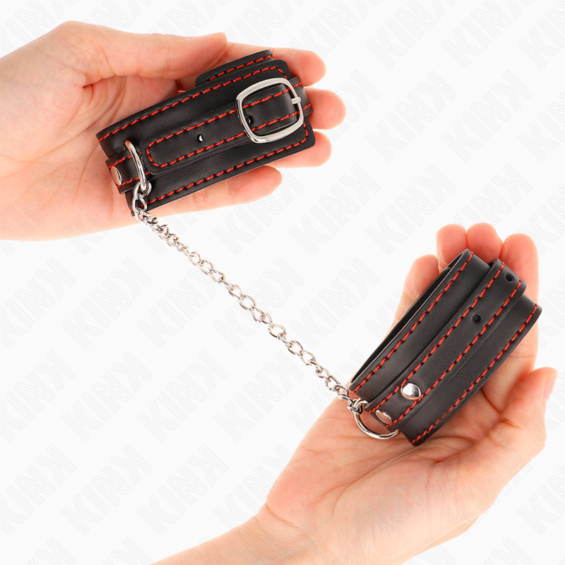 KINK - MUÑEQUERAS PEQUEÑA NEGRO CON DETALLES EN ROJO AJUSTABLE 14-24 CM X 3.5 CM KINK WRIST RESTRAINT