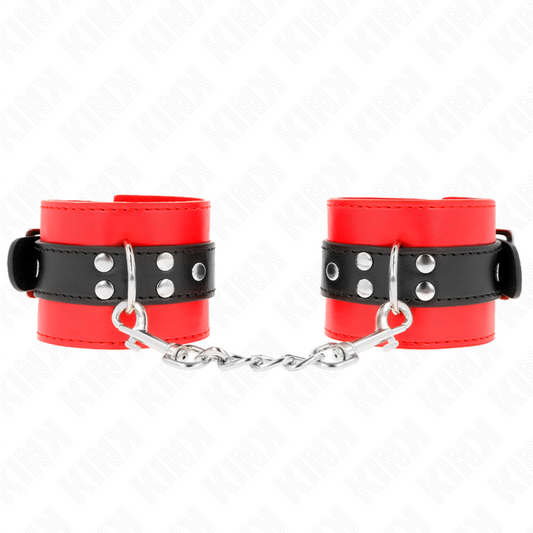 KINK - MUÑEQUERAS ROJO CON CORREA NEGRO AJUSTABLE 17-28 CM X 6 CM KINK WRIST RESTRAINT