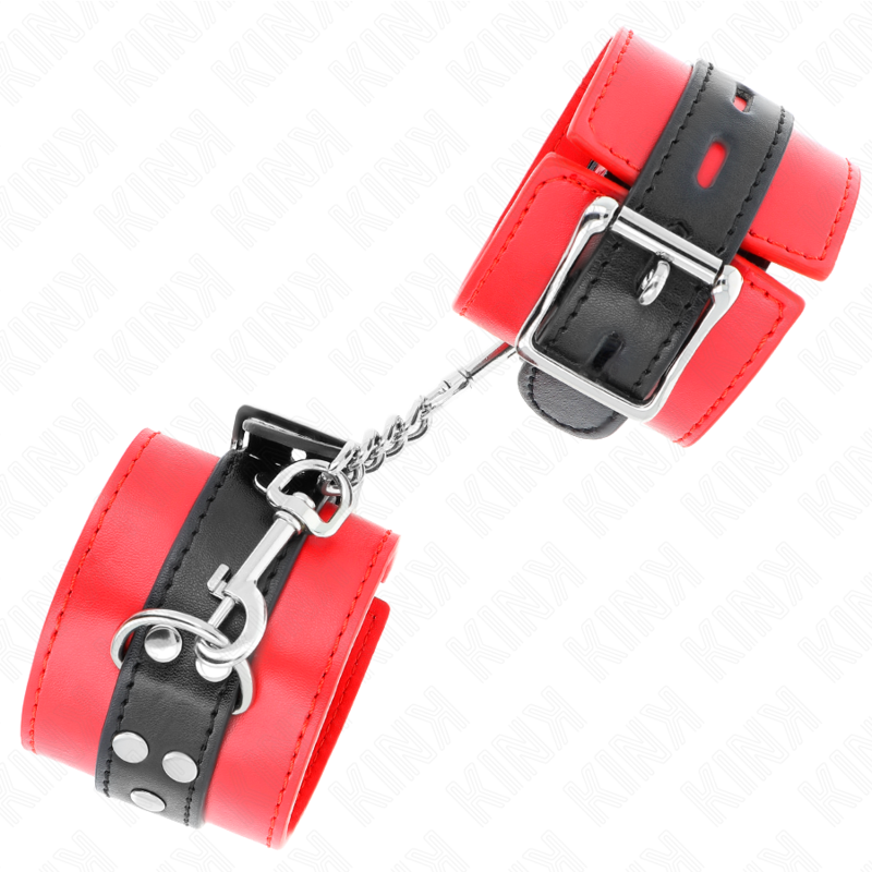 KINK - MUÑEQUERAS ROJO CON CORREA NEGRO AJUSTABLE 17-28 CM X 6 CM KINK WRIST RESTRAINT