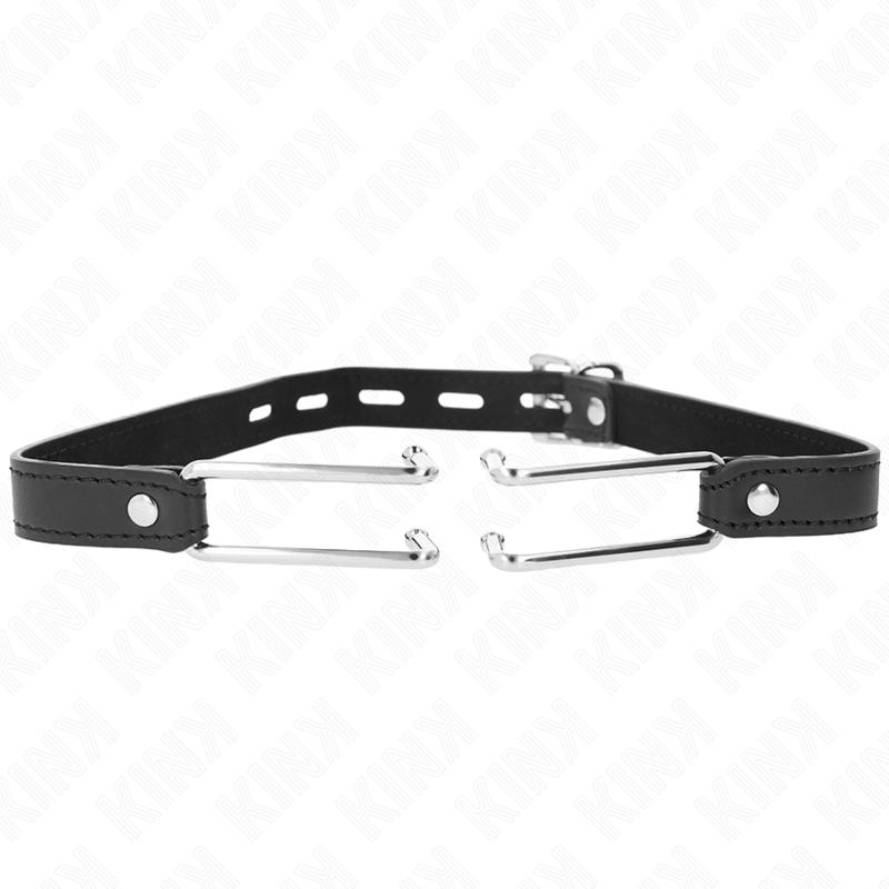 KINK - MORDAZA GANCHO DE METAL 11.5 CM CON CORREA DE POLIPIEL AJUSTABLE 39-58 CM X 2 CM KINK COLLAR & GAG
