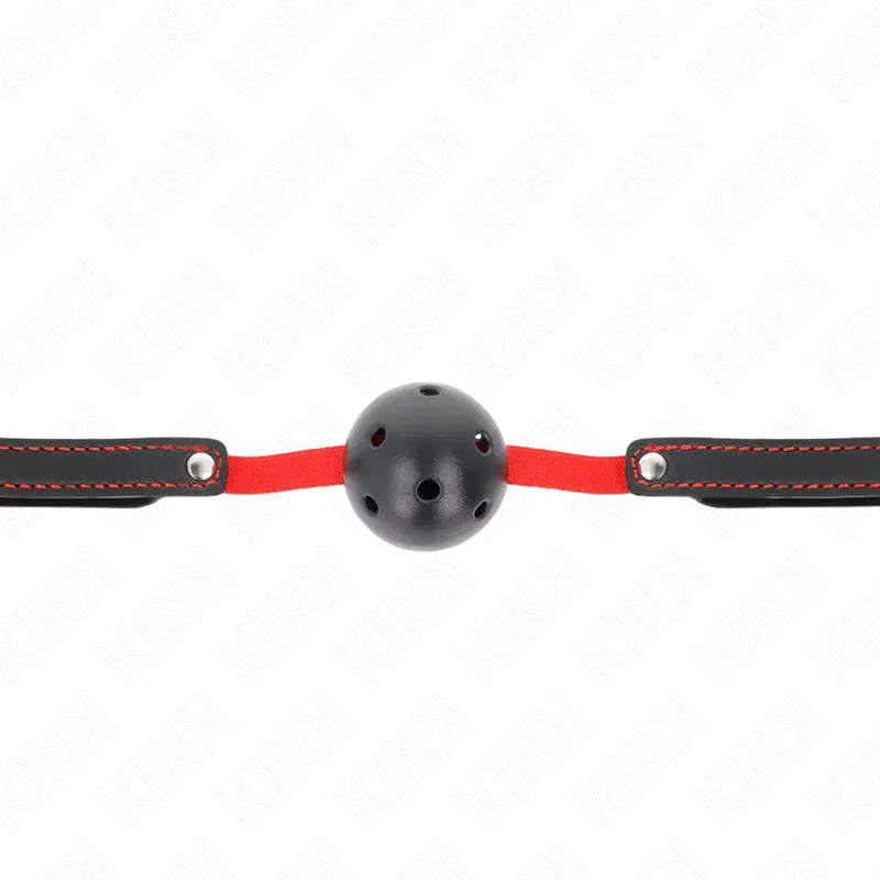 KINK - MORDAZA DE BOLA 4.5 CM DURA HUECA CON CINTURÓN ELÁSTICO 56 x 1.5 CM KINK COLLAR & GAG