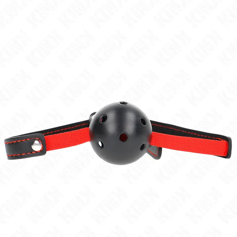 KINK - MORDAZA DE BOLA 4.5 CM DURA HUECA CON CINTURÓN ELÁSTICO 56 x 1.5 CM KINK COLLAR & GAG