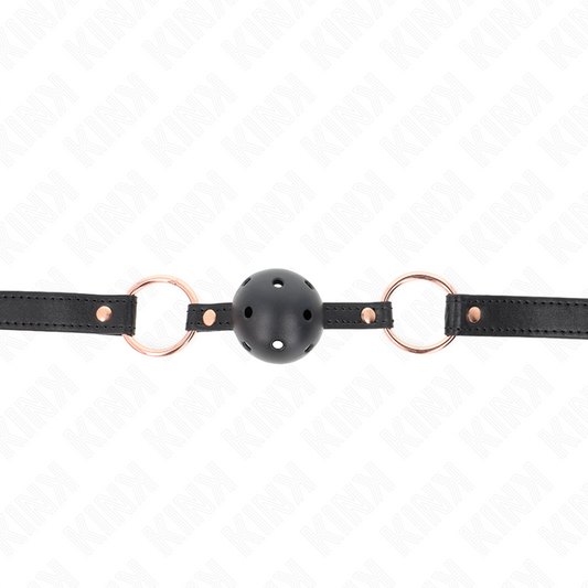 KINK - MORDAZA DE BOLA 4 CM DE TPE PREMIUM 60 x 2 CM KINK COLLAR & GAG