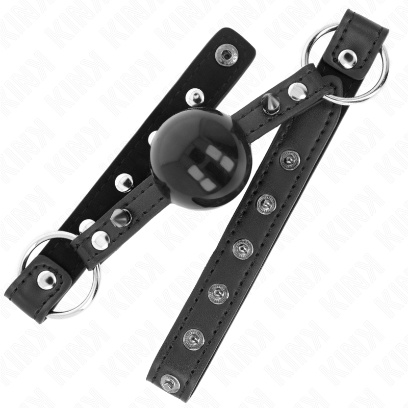 KINK - MORDAZA DE BOLA 4 CM CON REMACHE DE PUNTA Y CIERRE A PRESIÓN 65 x 2 CM KINK COLLAR & GAG