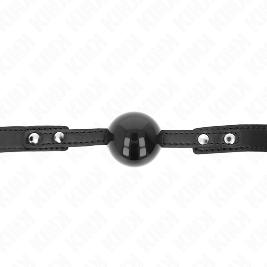 KINK - MORDAZA DE BOLA 4 CM SUAVE DE TPE MODELO 3 60 x 2 CM AJUSTABLE 37-52 CM KINK COLLAR & GAG