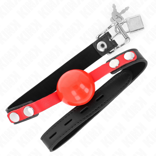 KINK - MORDAZA DE BOLA 4 CM SUAVE DE TPE MODELO 4 60 x 2 CM AJUSTABLE 37-52 CM KINK COLLAR & GAG