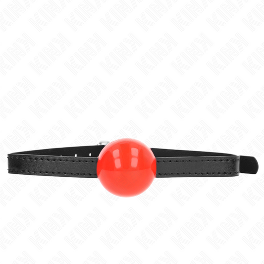 KINK - MORDAZA DE BOLA 4 CM SÓLIDA SIMPLE ROJO 65 x 1.5 CM KINK COLLAR & GAG