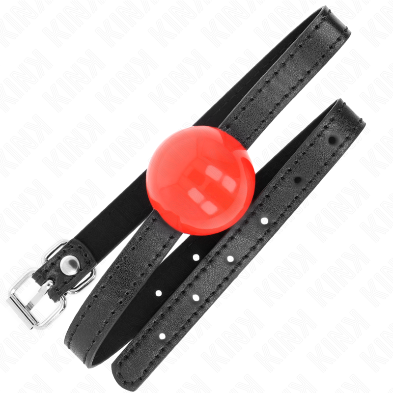 KINK - MORDAZA DE BOLA 4 CM SÓLIDA SIMPLE ROJO 65 x 1.5 CM KINK COLLAR & GAG