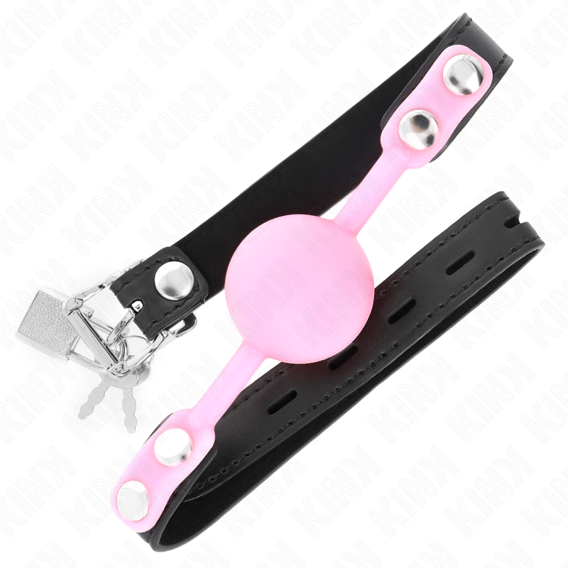KINK - MORDAZA DE BOLA 4 CM DE SILICONA LUMINOSA 60 x 2 CM KINK COLLAR & GAG
