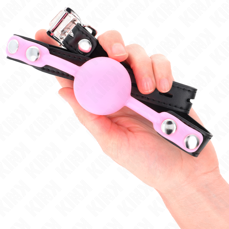 KINK - MORDAZA DE BOLA 4 CM DE SILICONA LUMINOSA 60 x 2 CM KINK COLLAR & GAG