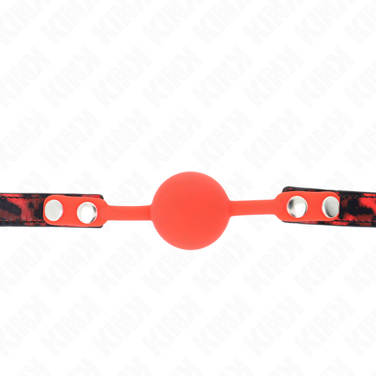 KINK - MORDAZA DE BOLA 4 CM DE SILICONA MODELO 2 CON CANDADO 60 x 2 CM KINK COLLAR & GAG