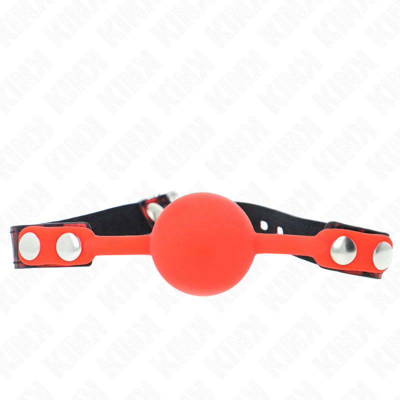 KINK - MORDAZA DE BOLA 4 CM DE SILICONA MODELO 2 CON CANDADO 60 x 2 CM KINK COLLAR & GAG