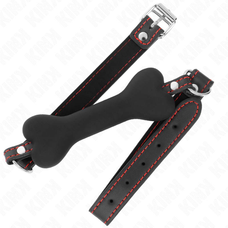 KINK - MORDAZA DE HUESO 12 CM NEGRO 63 x 2 CM KINK COLLAR & GAG