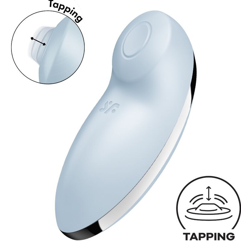 SATISFYER - TAP & CLIMAX 2 VIBRADOR & ESTIMULADOR AZUL SATISFYER VIBRATOR