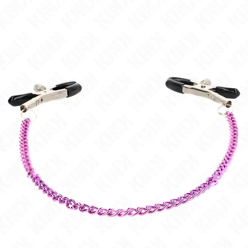 KINK - PINZAS PARA PEZONES CON CADENA VIOLETA 30 CM KINK NIPPLE GRIP
