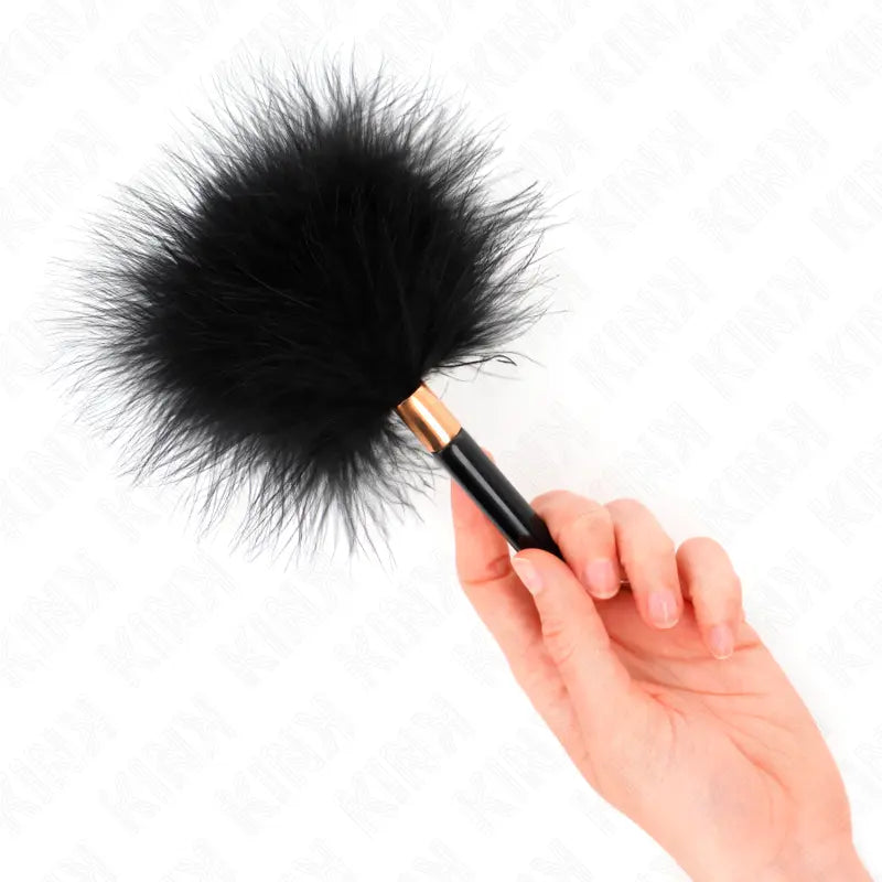 KINK - PLUMAS PARA COSQUILLAS METAL DORADO NEGRA 18 CM KINK IMPACT & TOUCH