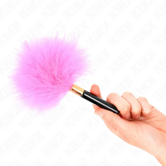 KINK - PLUMAS PARA COSQUILLAS METAL DORADO FUCSIA 18 CM KINK IMPACT & TOUCH