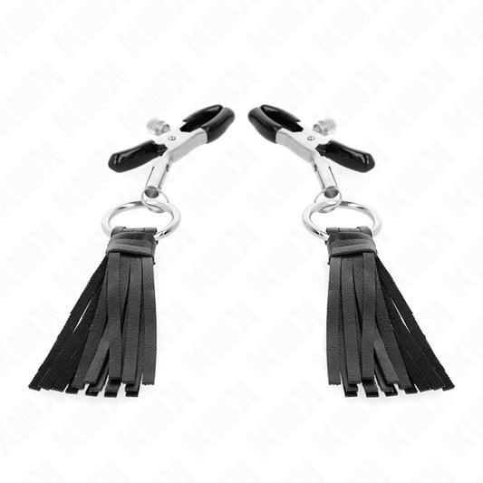 KINK - PINZAS PARA PEZONES CON BORLAS DE POLIPIEL 6 CM KINK NIPPLE GRIP