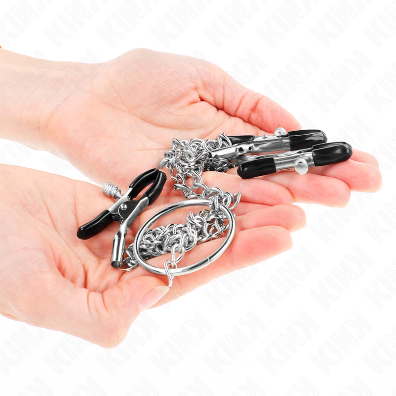 KINK - PINZAS PARA PEZONES Y CLÍTORIS CON CADENA 30 CM MODELO 2 KINK NIPPLE GRIP