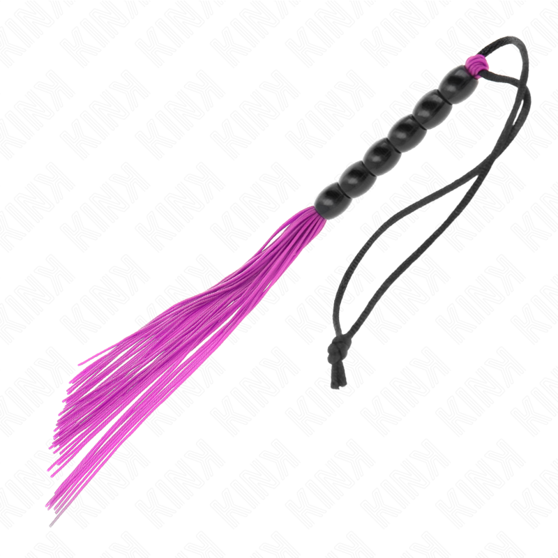KINK - MINI LÁTIGO DE SILICONA CON AGARRE 6 BOLAS MORADO 26 CM KINK IMPACT & TOUCH