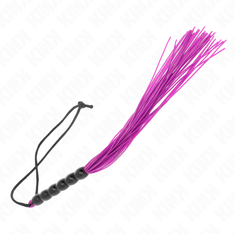 KINK - MINI LÁTIGO DE SILICONA CON AGARRE 6 BOLAS MORADO 26 CM KINK IMPACT & TOUCH