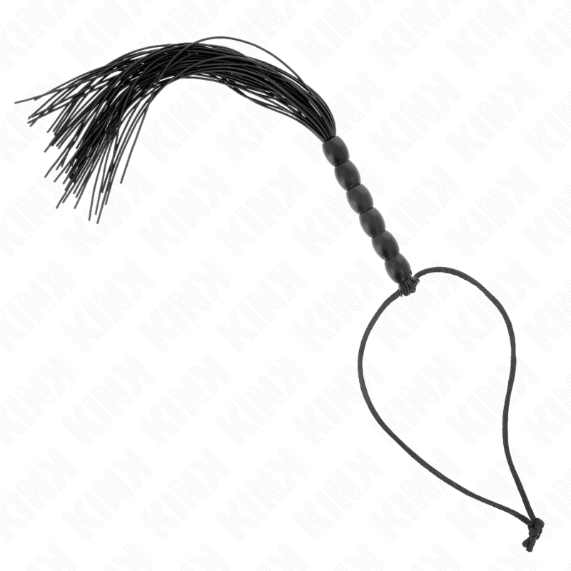 KINK - MINI LÁTIGO DE SILICONA CON AGARRE 6 BOLAS NEGRO 26 CM KINK IMPACT & TOUCH