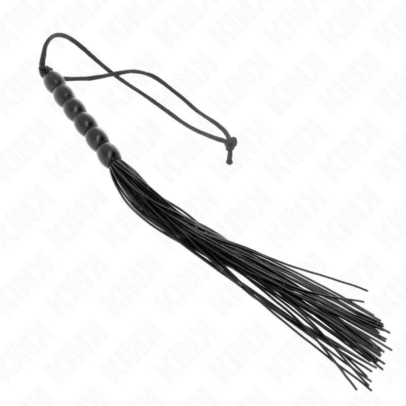 KINK - MINI LÁTIGO DE SILICONA CON AGARRE 6 BOLAS NEGRO 26 CM KINK IMPACT & TOUCH