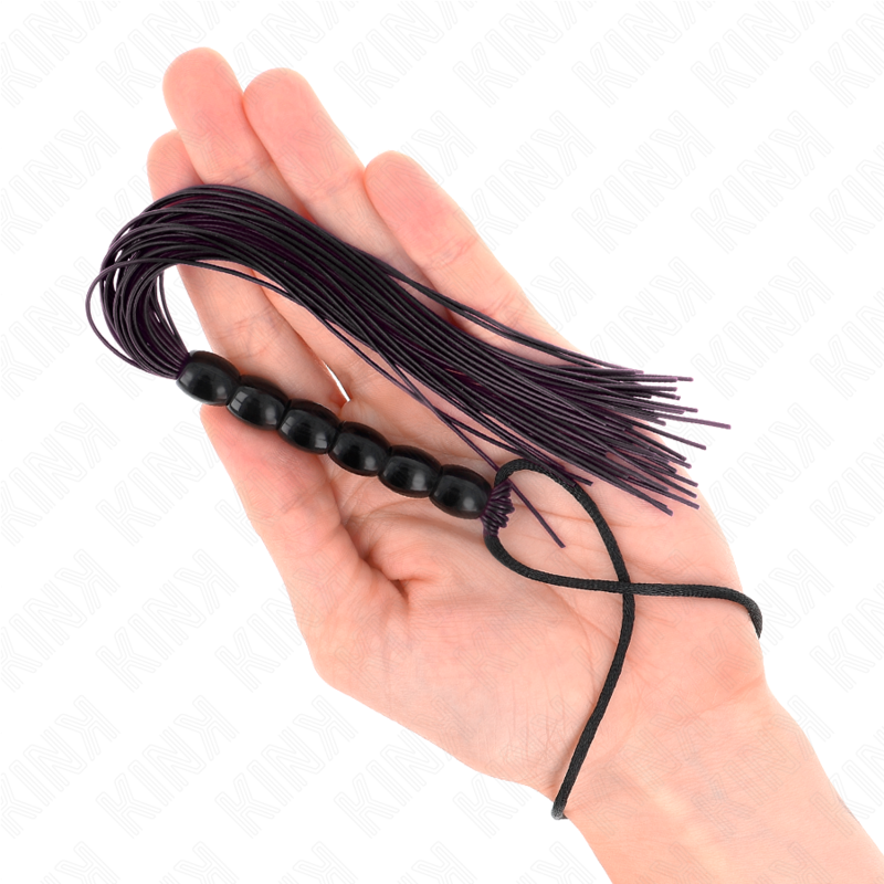 KINK - MINI LÁTIGO DE SILICONA CON AGARRE 6 BOLAS NEGRO 26 CM KINK IMPACT & TOUCH