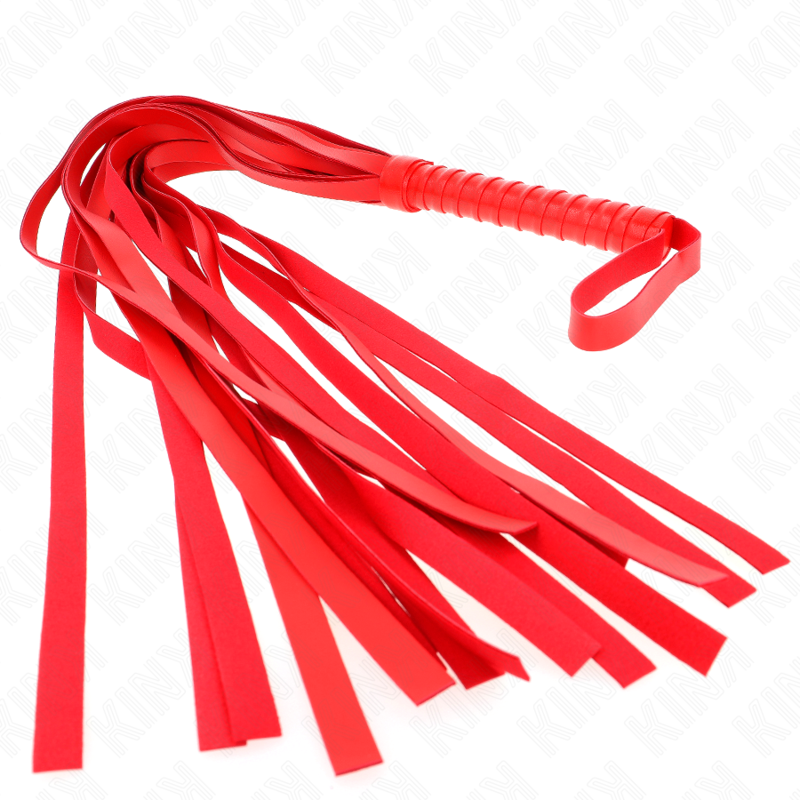 KINK - LÁTIGO DE COLA LARGA Y MANGO CORTO ROJO 70 CM KINK IMPACT & TOUCH