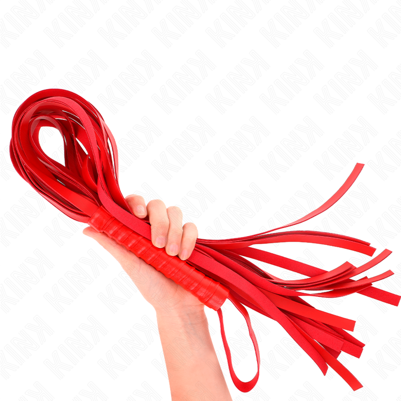 KINK - LÁTIGO DE COLA LARGA Y MANGO CORTO ROJO 70 CM KINK IMPACT & TOUCH