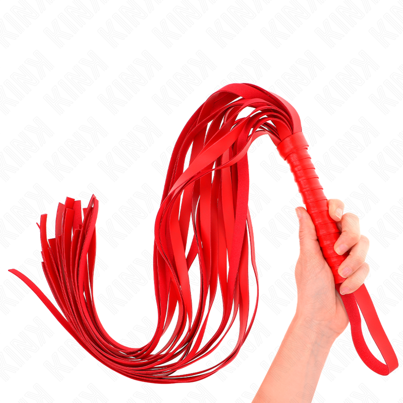 KINK - LÁTIGO DE COLA LARGA Y MANGO CORTO ROJO 70 CM KINK IMPACT & TOUCH