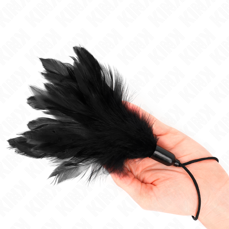 KINK - PLUMAS PARA COSQUILLAS CON MANGO DE CUERDA BASE DE PLÁSTICO 15 CM KINK IMPACT & TOUCH