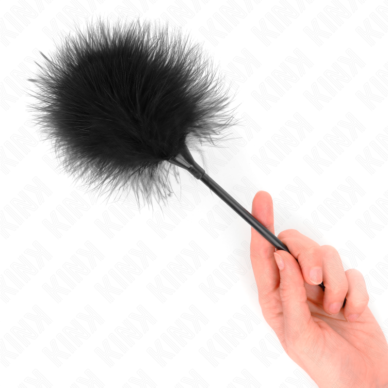 KINK - PLUMAS PARA COSQUILLAS NEGRO USADO PARA EL KIT BONDAGE 27 CM KINK IMPACT & TOUCH