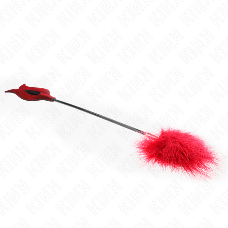 KINK - PLUMAS PARA COSQUILLAS CON PALETA FORMA DE ROSA 38 CM KINK IMPACT & TOUCH
