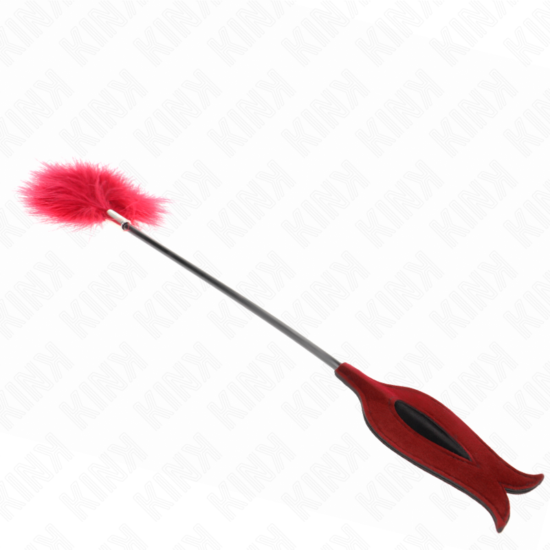 KINK - PLUMAS PARA COSQUILLAS CON PALETA FORMA DE ROSA 38 CM KINK IMPACT & TOUCH