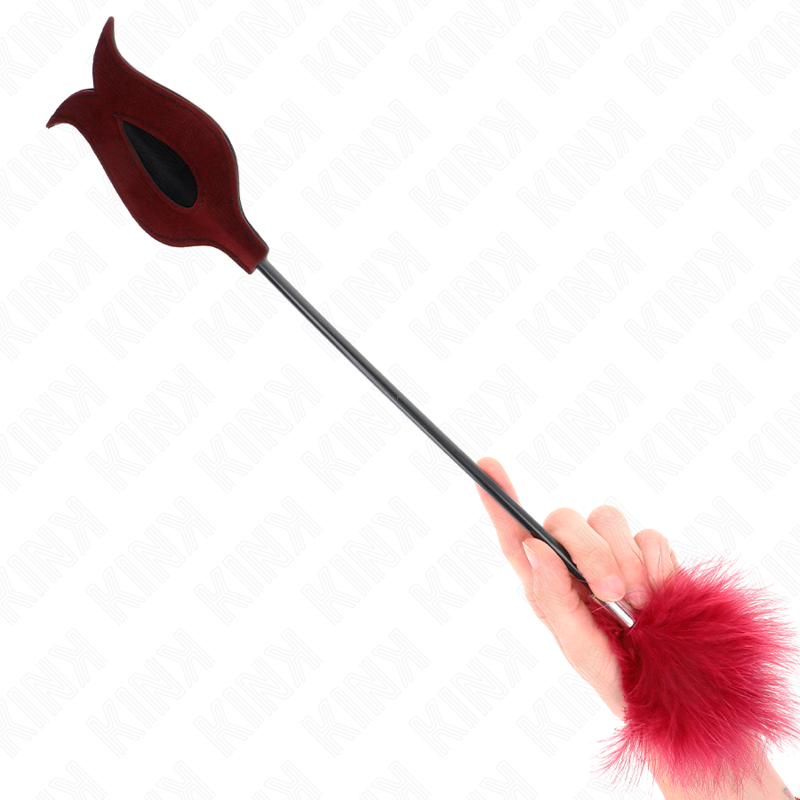KINK - PLUMAS PARA COSQUILLAS CON PALETA FORMA DE ROSA 38 CM KINK IMPACT & TOUCH